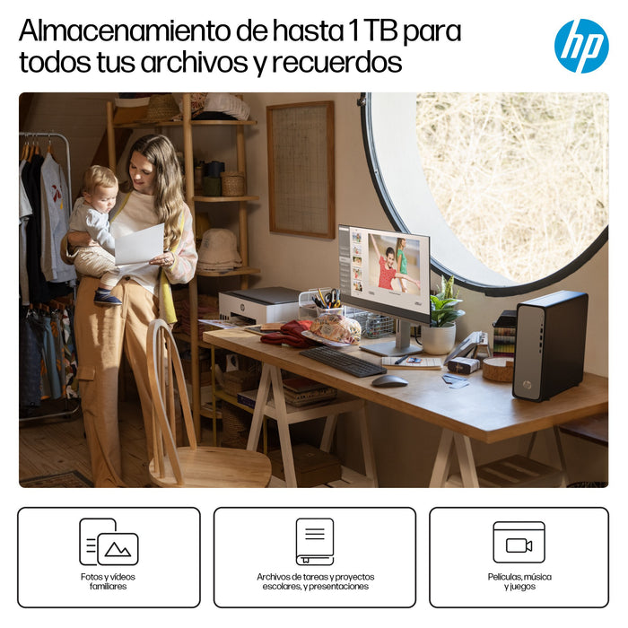 EAN 199764264367 - HP OmniDesk Slim Desktop S03-0011ns PC Intel® Core™ i3 i3-14100 8 GB DDR5-SDRAM FreeDOS Torre Plata imagen 10