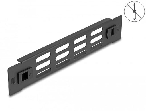 EAN 4043619669844 - DeLOCK 66984 accesorio de bastidor Panel ciego de relleno para rack con ventilación y bisagras (2U) imagen 1