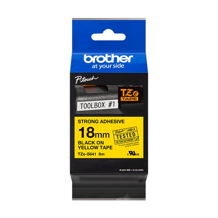 EAN 0012502626367 - Brother TZE-S641 cinta para impresora de etiquetas Negro sobre amarillo TZ imagen 2