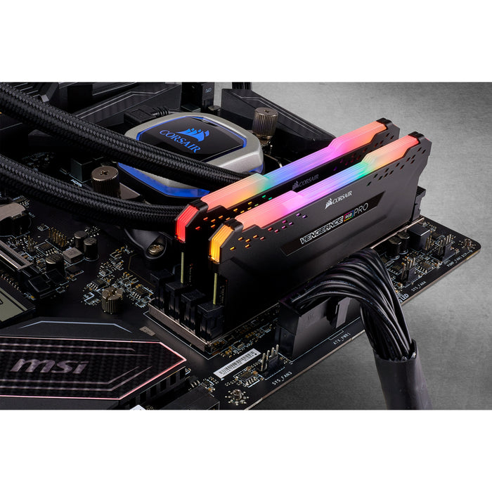 EAN 0843591082068 - Corsair Vengeance RGB Pro CMW32GX4M2A2666C16 módulo de memoria 32 GB 2 x 16 GB DDR4 288-pin DIMM imagen 4