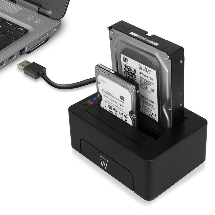 EAN 8054392611018 - Ewent EW7014 base de conexión para disco duro USB 3.2 Gen 1 (3.1 Gen 1) Type-A Negro imagen 5