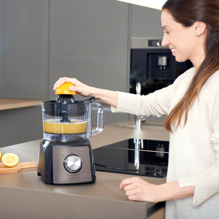 EAN 8432406250055 - Black & Decker BXFPA1200E robot de cocina 1200 W 1,5 L Negro, Acero inoxidable imagen 6