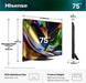 EAN 6942351436722 - Hisense 75UR8DS 190,5 cm (75") 4K Ultra HD Smart TV Wifi Negro imagen 3