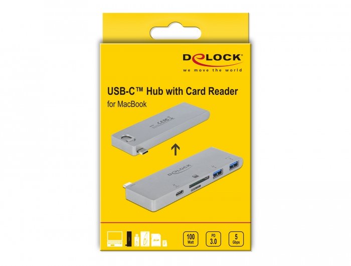 EAN 4043619640782 - DeLOCK 64078 base para portátil y replicador de puertos USB 3.2 Gen 1 (3.1 Gen 1) Type-C Gris imagen 4