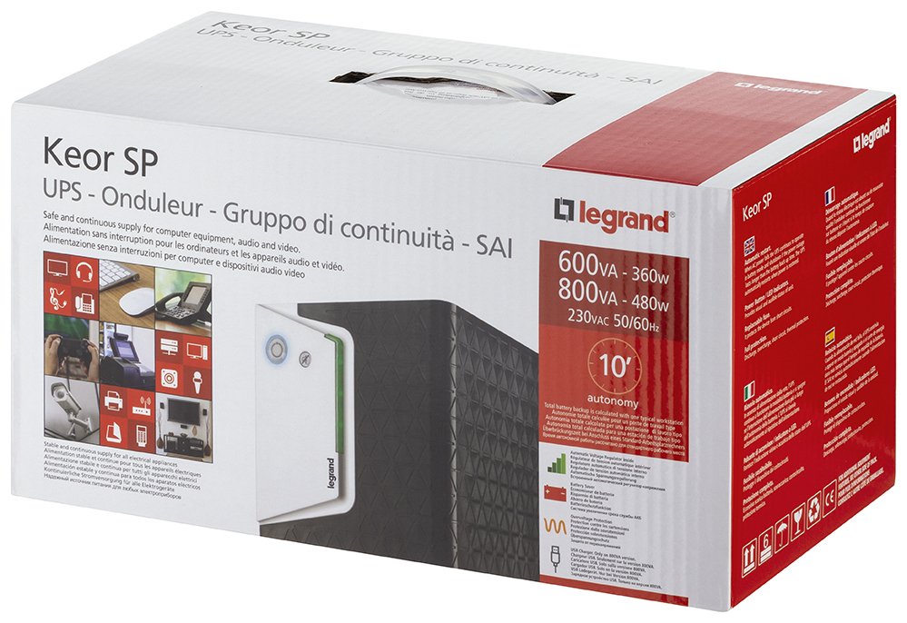 EAN 3414971231993 - Legrand Keor ASI SP 600 FR sistema de alimentación ininterrumpida (UPS) Línea interactiva 0,6 kVA 360 W 2 imagen 5