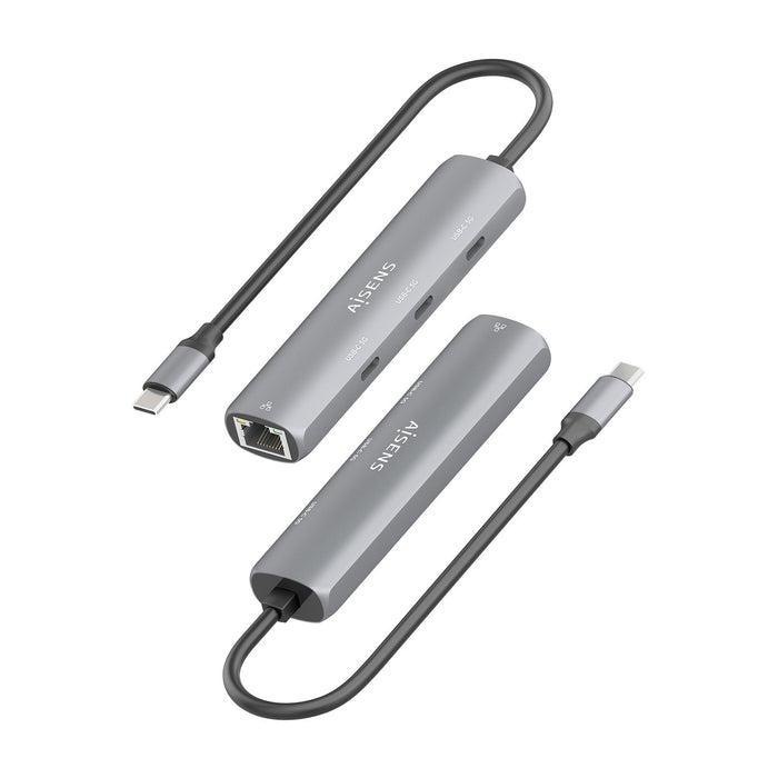 EAN 8435739904039 - AISENS ASUC-4P041-GR base para portátil y replicador de puertos Alámbrico USB 3.2 Gen 1 (3.1 Gen 1) Type- imagen 3