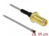 EAN 4043619904037 - DeLOCK 90403 cable coaxial 0,35 m SMA MHF Negro, Oro, Gris imagen 1