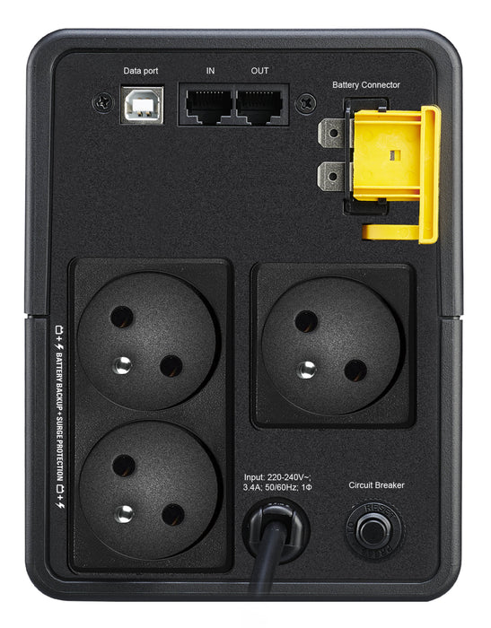 EAN 0731304413554 - APC BX750MI-FR sistema de alimentación ininterrumpida (UPS) Línea interactiva 0,75 kVA 410 W 3 salidas AC imagen 2