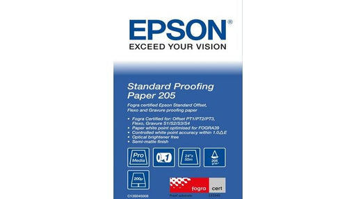EAN 8715946364735 - Epson Standard Proofing Paper, 24" x 50m, 205g/m2 formato grande Semi-mate imagen 1