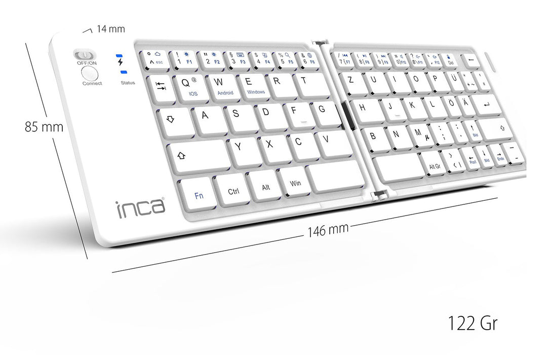 EAN 8681949016639 - Inca IBK-580BT teclado Hogar / Oficina USB + Bluetooth QWERTY Blanco imagen 5