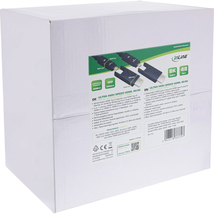 EAN 4043718333776 - InLine 17980O cable HDMI 80 m HDMI Type-A/HDMI Type-D Negro imagen 3