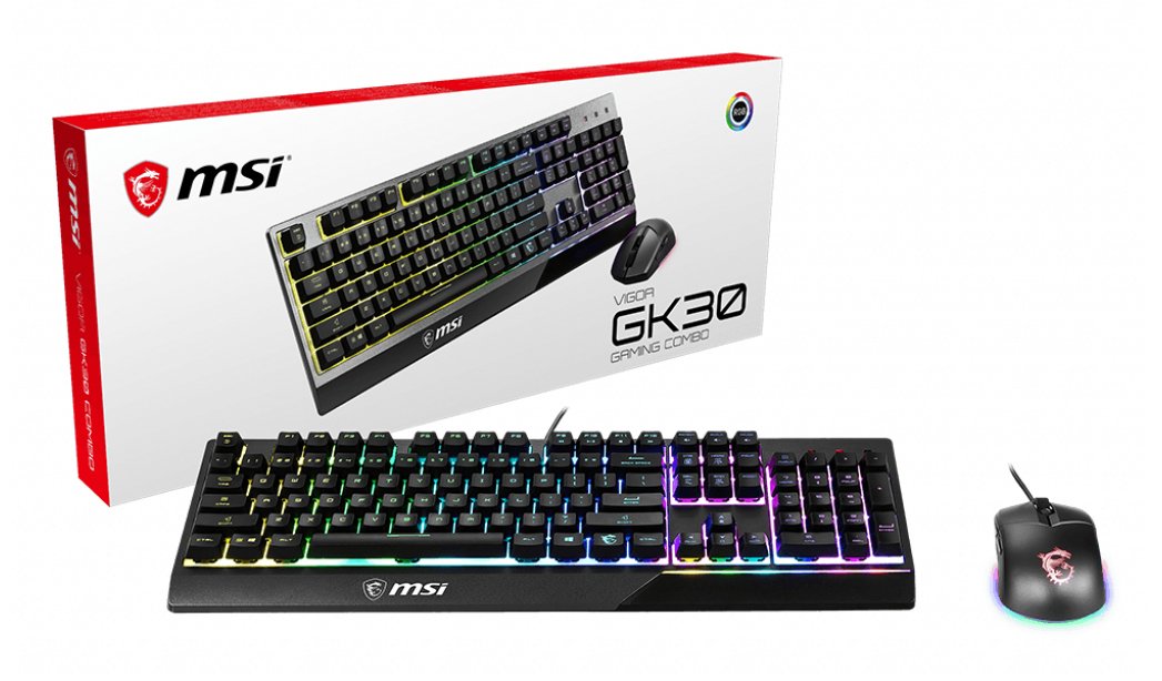 EAN 4719072646929 - MSI Vigor GK30 COMBO (US) teclado Ratón incluido Juego USB QWERTY Inglés de EE. UU. Negro imagen 5