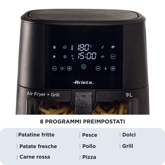 EAN 8003705122314 - Ariete 4630/00 Sencillo 9 L Independiente 1500 W Freidora de aire caliente Negro imagen 9