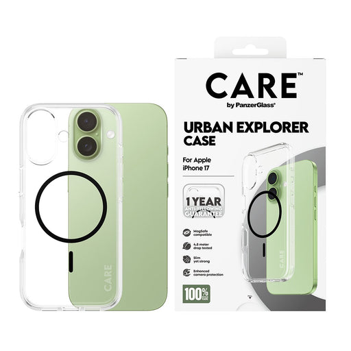 EAN 5715685026874 - PanzerGlass CARE™ by ® Urban Explorer Case Transparent w. Black MagSafe iPhone 17 funda para teléfono móv imagen 2