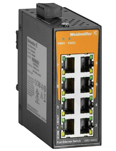 EAN 4050118692570 - Weidmüller IE-SW-EL08-8TX Gestionado Fast Ethernet (10/100) Negro, Naranja imagen 1