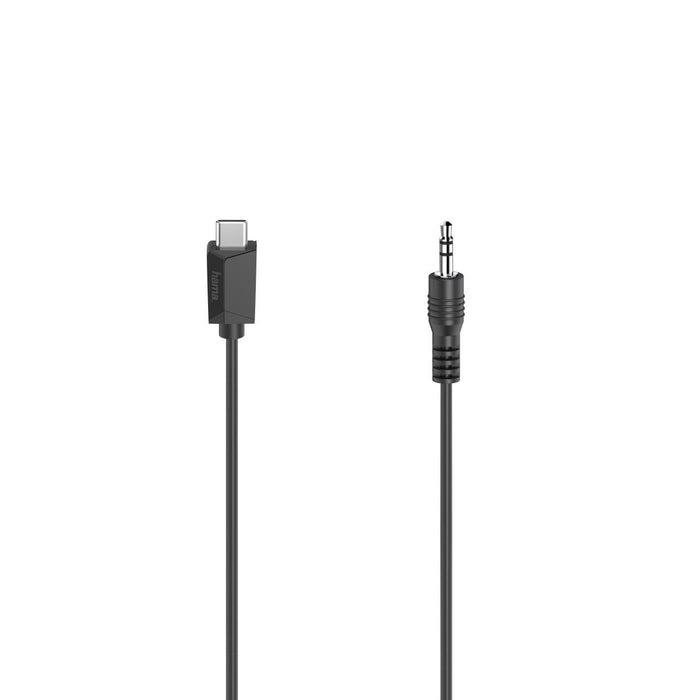 EAN 4047443444844 - Hama 00200729 cable de audio 0,75 m 3,5mm USB Tipo C Negro imagen 1