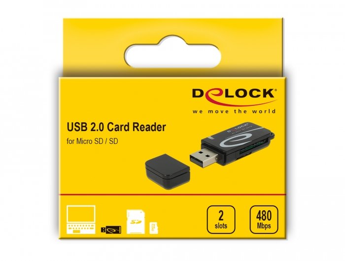 EAN 4043619916023 - DeLOCK 91602 lector de tarjeta Negro imagen 3