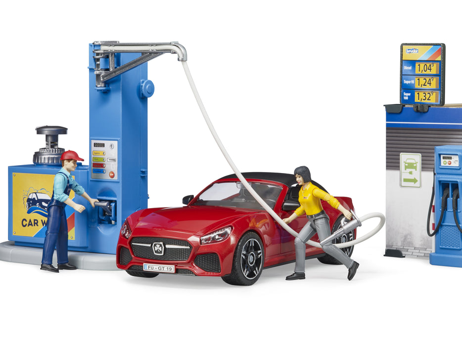 EAN 4001702621117 - BRUDER bworld Tankstelle mit Waschplatz| 62111 imagen 6