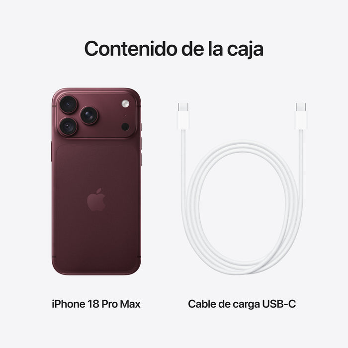 EAN 195951410364 - Apple iPhone 18 Pro Max 17,5 cm (6.9") SIM doble iOS 27 5G USB Tipo C 5391 mAh Borgoña imagen 9