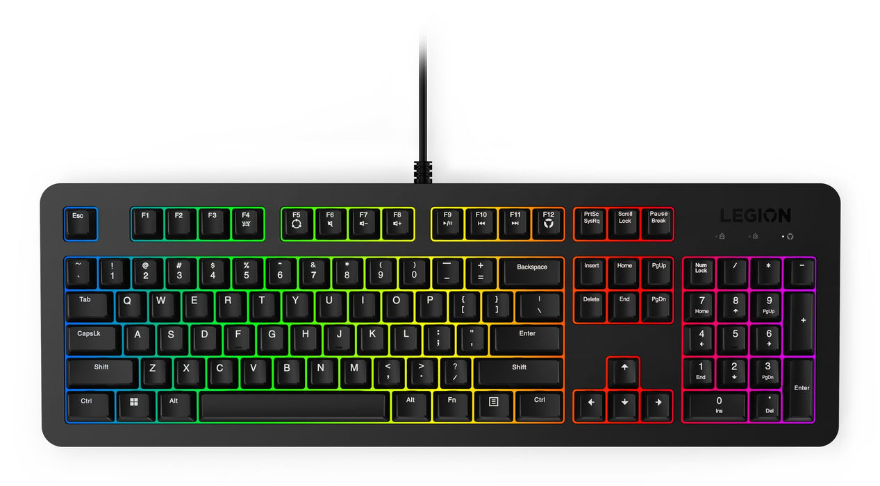 EAN 0195892097143 - Lenovo K310 teclado Juego USB Inglés de EE. UU. Negro imagen 1