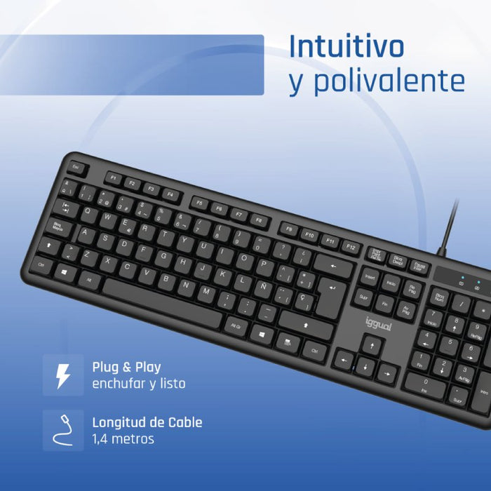EAN 8435364320563 - iggual CK-OFFICE-105T teclado Hogar / Oficina QWERTY Español imagen 10