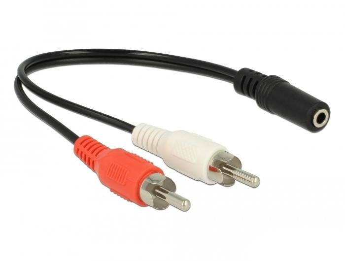 EAN 4043619858064 - DeLOCK 85806 cable de audio 0,2 m 2 x RCA 3,5mm Negro, Rojo, Blanco imagen 1