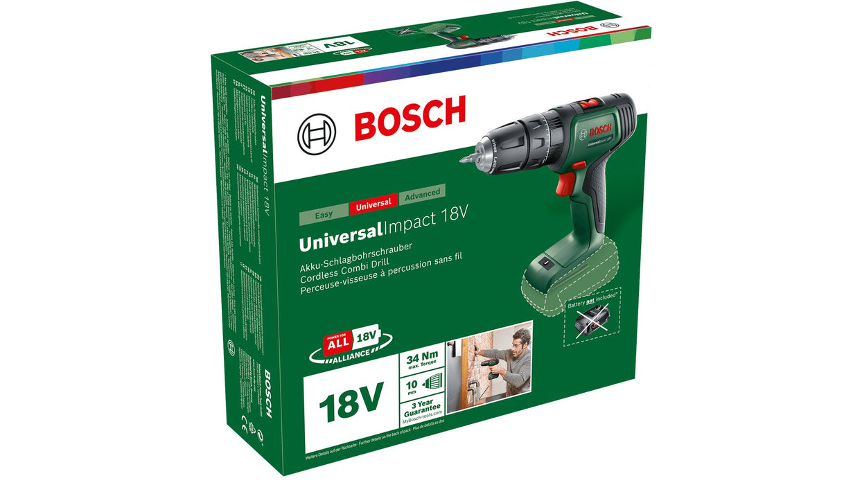 EAN 4053423225242 - Bosch Universal Impact 18V 1450 RPM Sin llave 1,3 kg Negro, Verde, Rojo imagen 3