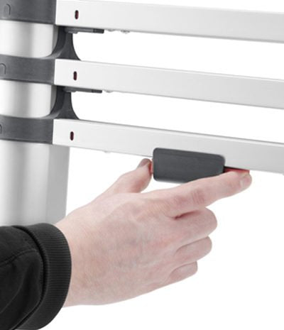 EAN 4007126023100 - Hailo 7113-091 Escalera telescópica Aluminio, Negro, Rojo imagen 2