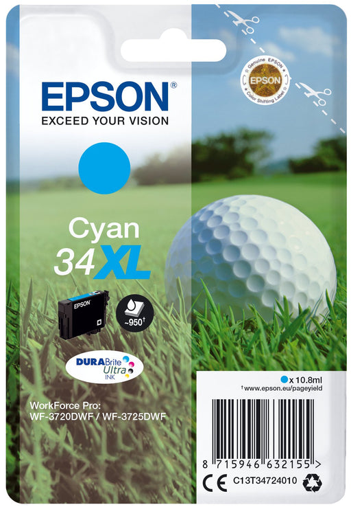 EAN 8715946632155 - Epson Golf ball C13T34724010 cartucho de tinta 1 pieza(s) Original Alto rendimiento (XL) imagen 1