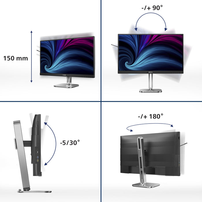 EAN 8721038002447 - Philips 27B2U4601/00 pantalla para PC 68,6 cm (27") 2560 x 1440 Pixeles Quad HD LCD Gris imagen 5