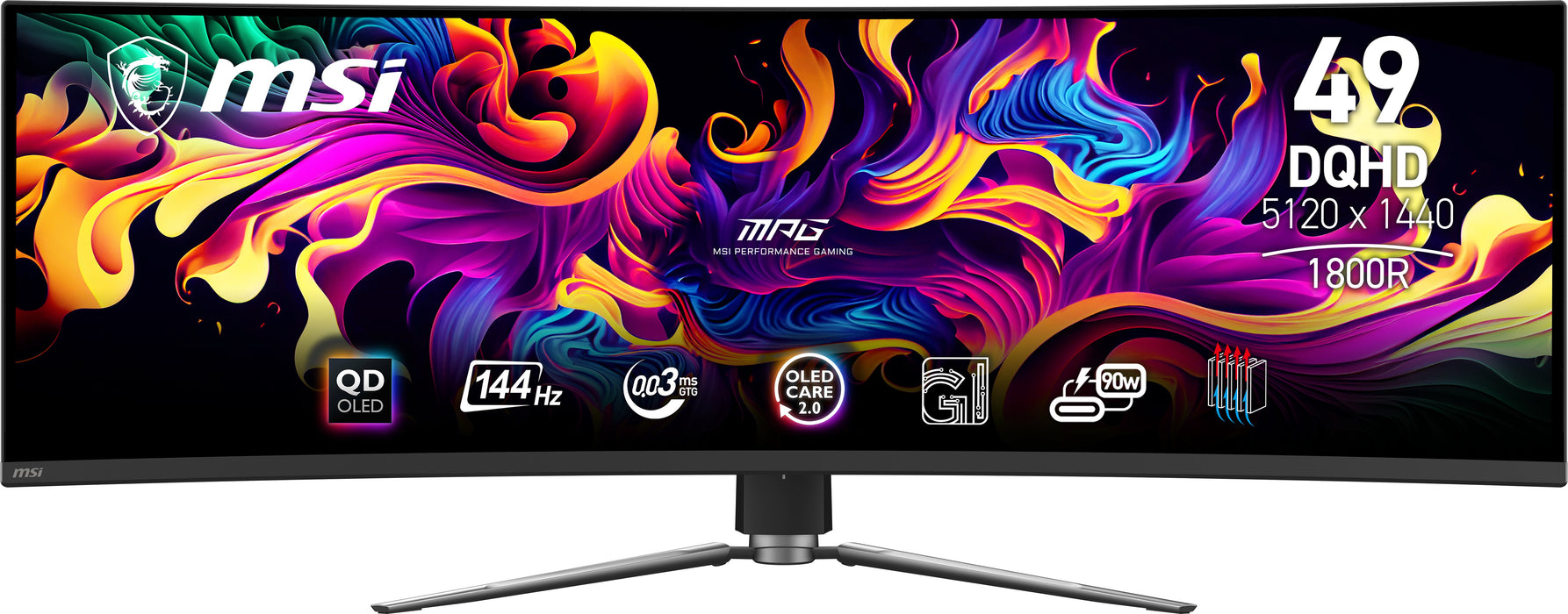 EAN 824142340349 - MSI MPG 491CQP QD-OLED pantalla para PC 124,5 cm (49") 5120 x 1440 Pixeles Dual WQHD Negro imagen 3