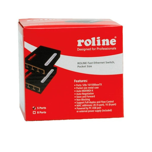 EAN 7611990195770 - ROLINE Fast Ethernet Switch, Pocket, 5 Ports imagen 1