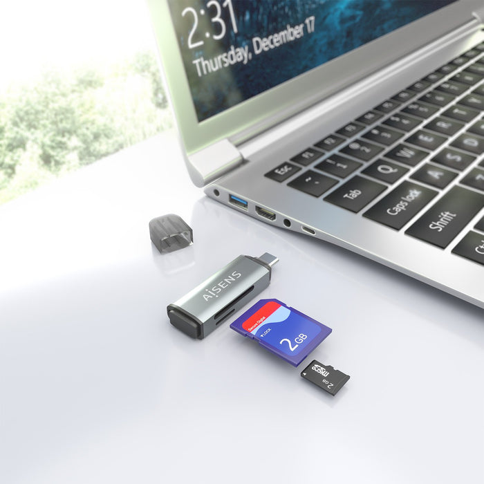 EAN 8435739903322 - AISENS ASCR-2C10-GR lector de tarjeta USB 3.2 Gen 1 (3.1 Gen 1) Type-C imagen 5