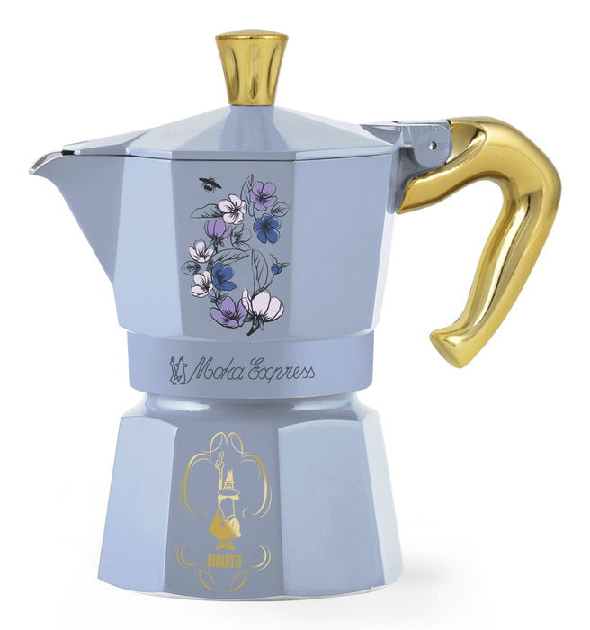 EAN 8006363074339 - Bialetti Bridgerton Cafetera italiana 0,13 L Azul, Oro imagen 1