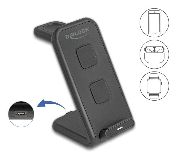 EAN 4043619669417 - DeLOCK 66941 cargador de dispositivo móvil Auriculares, Smartphone, Reloj inteligente Negro USB Cargador  imagen 6