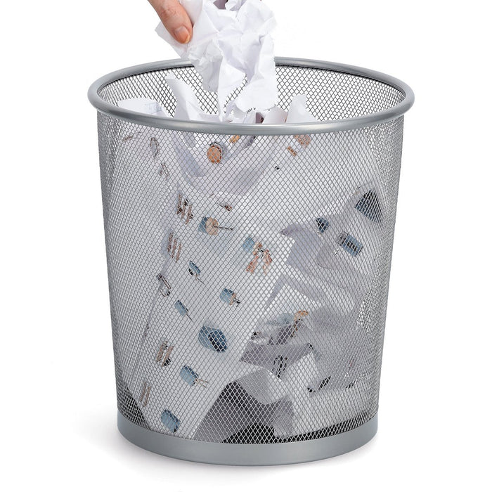 EAN 4003368181004 - Zeller Present 18100 papelera Alrededor Metal Plata imagen 2
