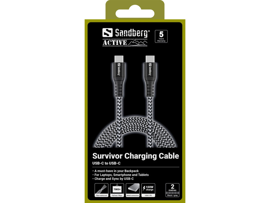 EAN 5705730441677 - Sandberg 441-67 cable USB USB 2.0 2 m USB C Negro, Blanco imagen 2