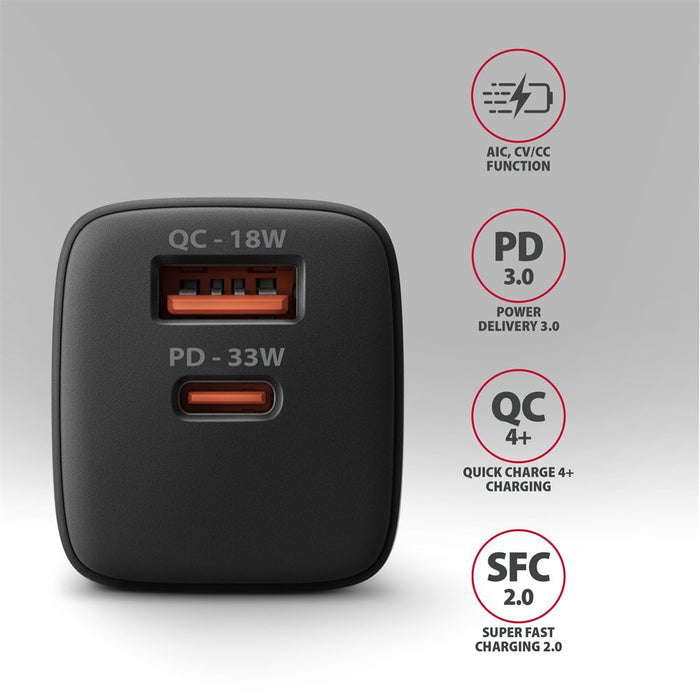 EAN 8595247910264 - Axagon ACU-PQ33 cargador de dispositivo móvil Universal, Reloj inteligente, Smartphone, Batería portátil, imagen 4