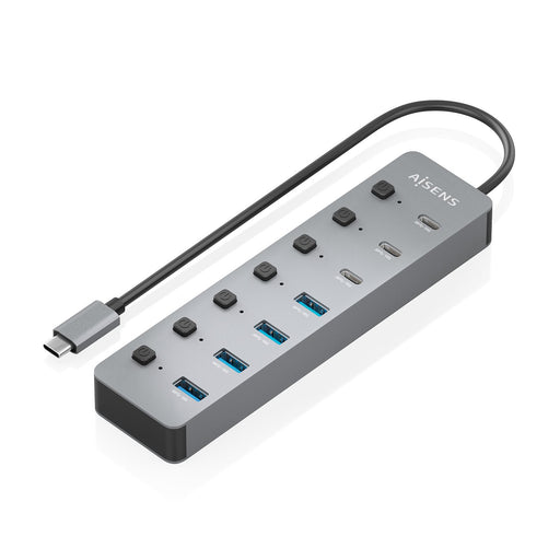EAN 8435739905081 - AISENS ASUC-8P044-GR hub de interfaz USB 3.2 Gen 2 (3.1 Gen 2) Type-C 10000 Mbit/s imagen 2