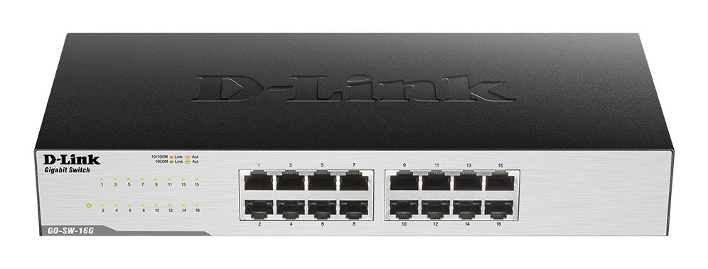 EAN 0790069396618 - D-Link GO-SW-16G No administrado L2 Gigabit Ethernet (10/100/1000) 1U Negro imagen 1