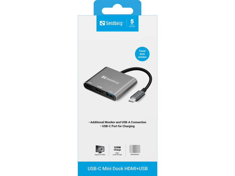 EAN 5705730136009 - Sandberg 136-00 Adaptador gráfico USB Aluminio, Blanco imagen 2