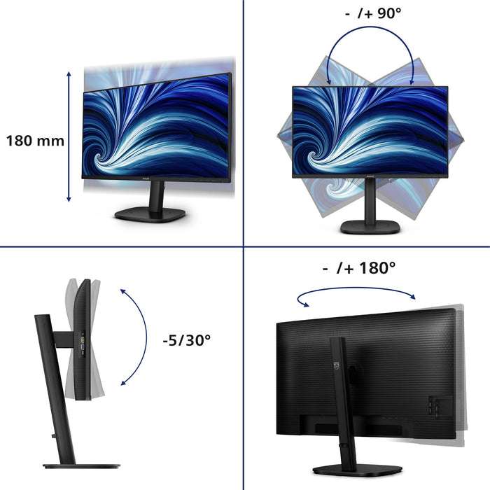 EAN 8721038004434 - Philips 3000 series 24B2U3301D/00 pantalla para PC 61,2 cm (24.1") 1920 x 1200 Pixeles WUXGA LCD Negro imagen 4