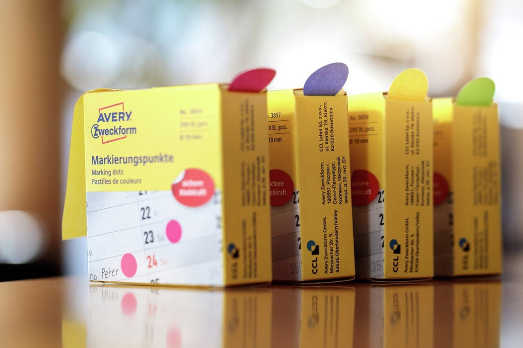 EAN 4004182038567 - Avery 3856 etiqueta autoadhesiva Alrededor Permanente Amarillo 250 pieza(s) imagen 3