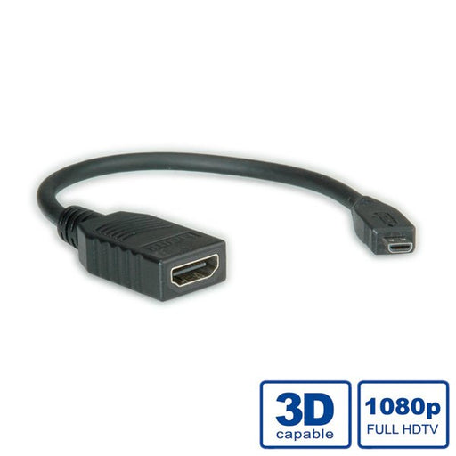EAN 7611990174010 - VALUE HDMI - Micro HDMI 0.15 m cable HDMI 0,15 m HDMI tipo A (Estándar) HDMI tipo D (Micro) Negro imagen 2
