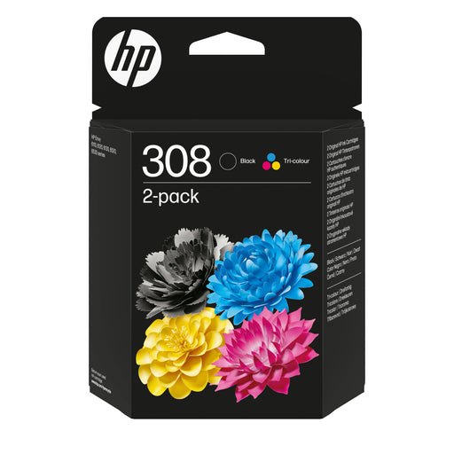 EAN 0196786390135 - HP 308 2-Pack Tri-color/Black Original Ink Cartridge Combo cartucho de tinta 2 pieza(s) Rendimiento están imagen 1