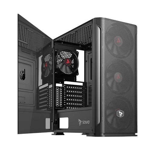 EAN 5901986048305 - Savio SHADOW X2 carcasa de ordenador Midi Tower Negro imagen 2