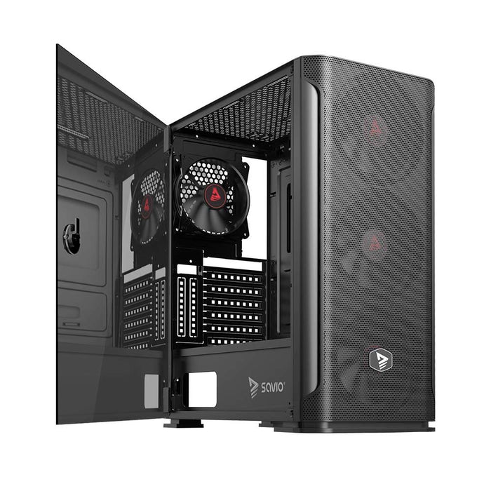 EAN 5901986048305 - Savio SHADOW X2 carcasa de ordenador Midi Tower Negro imagen 2