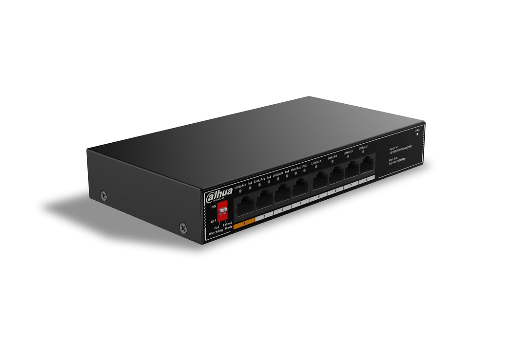 EAN 6923172572097 - Dahua Technology PoE SG1008LP No administrado Gigabit Ethernet (10/100/1000) Energía sobre Ethernet (PoE) imagen 1