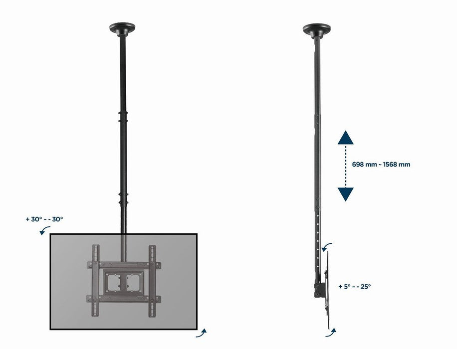 EAN 8716309128087 - Gembird CM-70ST-01 soporte para TV 177,8 cm (70") Negro imagen 7