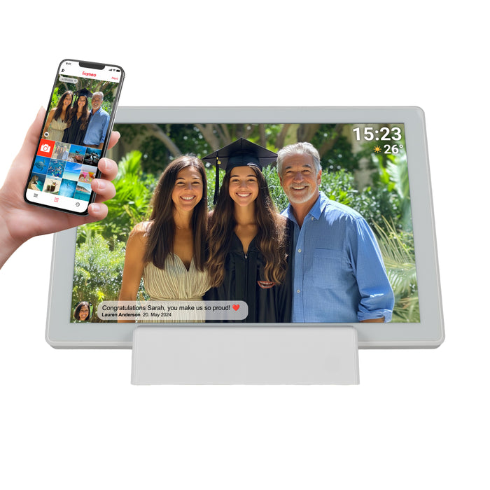 EAN 5706751080579 - Denver PFF-1070W marco fotográfico digital Blanco 25,6 cm (10.1") Pantalla táctil Wifi imagen 1